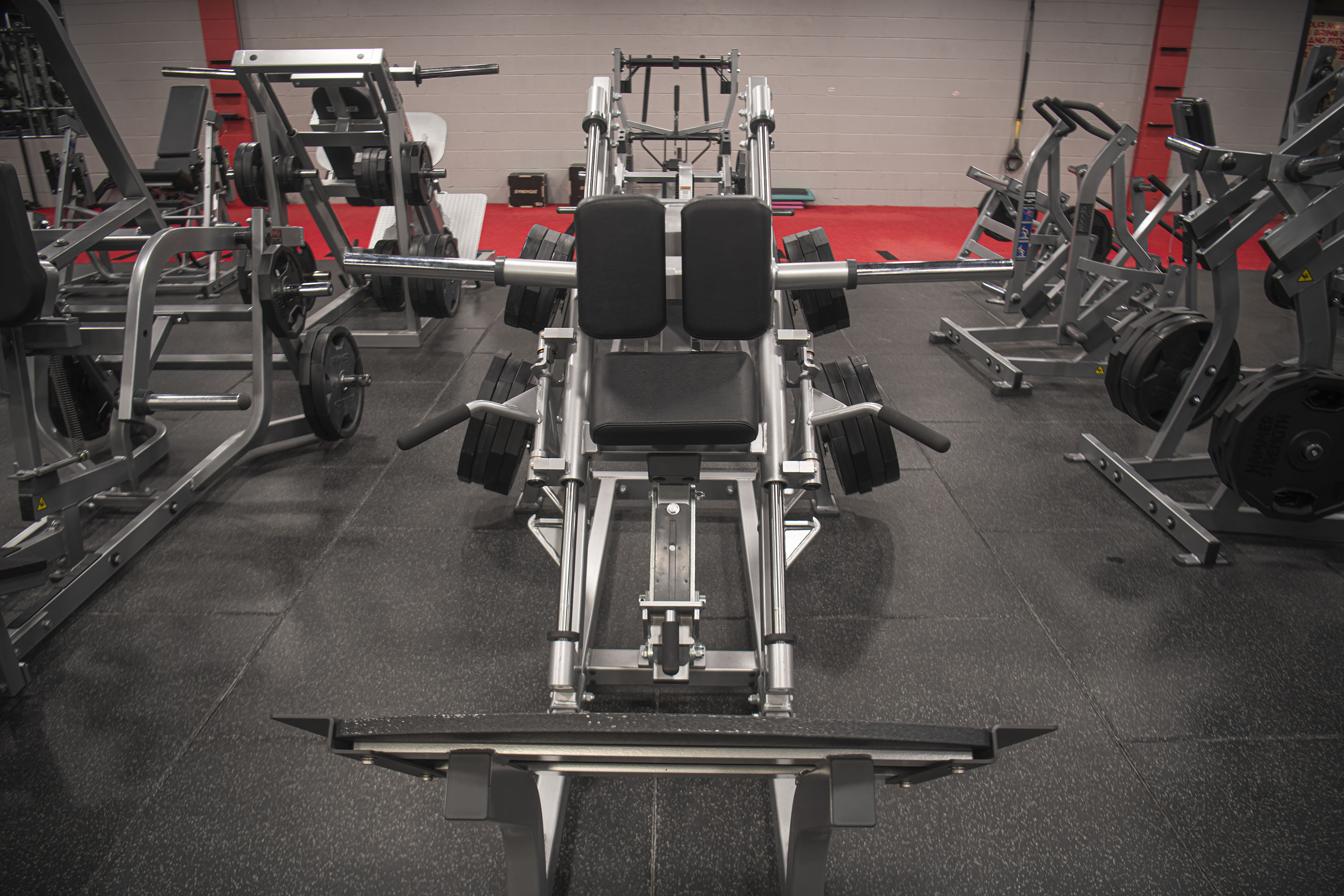 365 Fitness organized dumbbell area